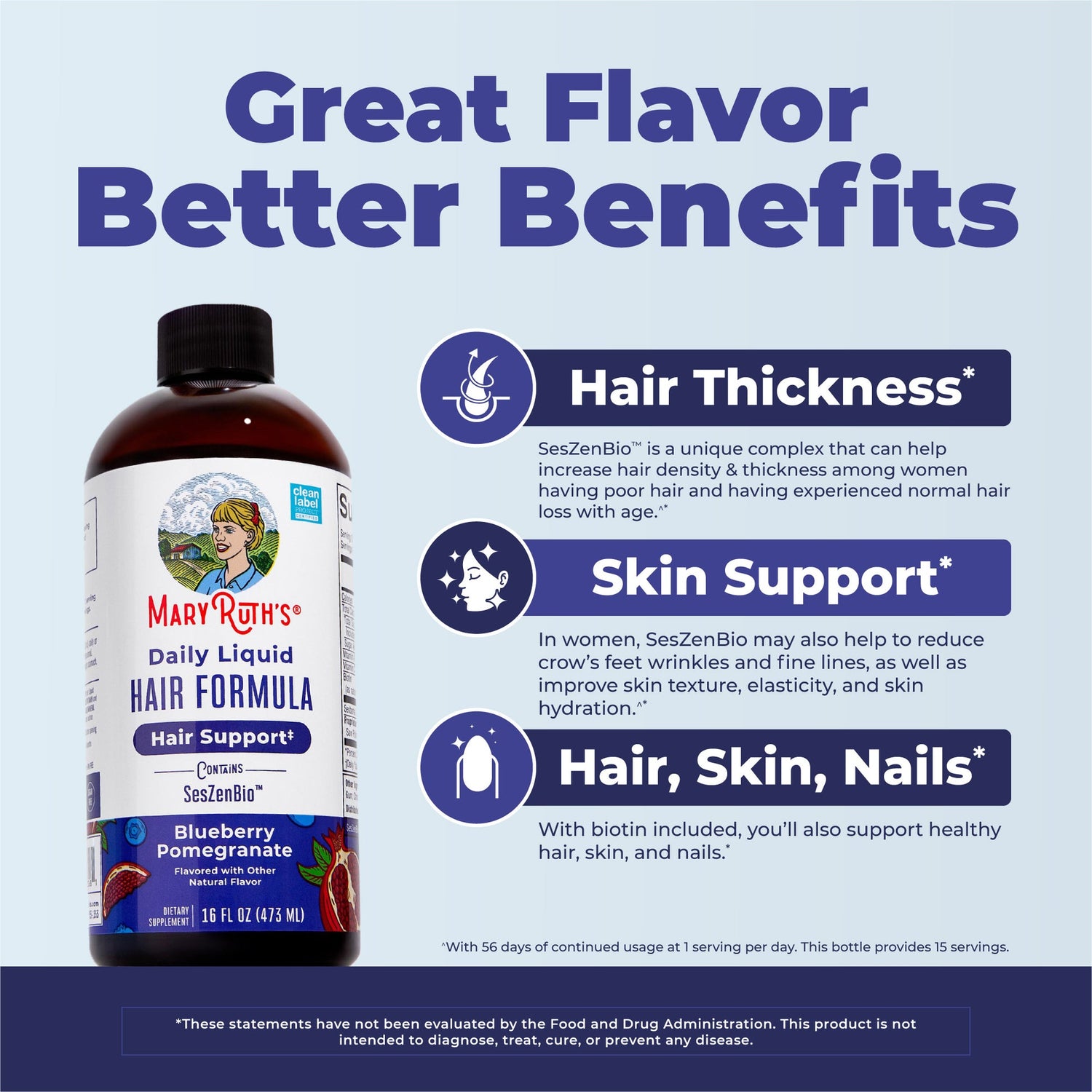 MaryRuth's Daily Liquid Hair Formula 16 oz
