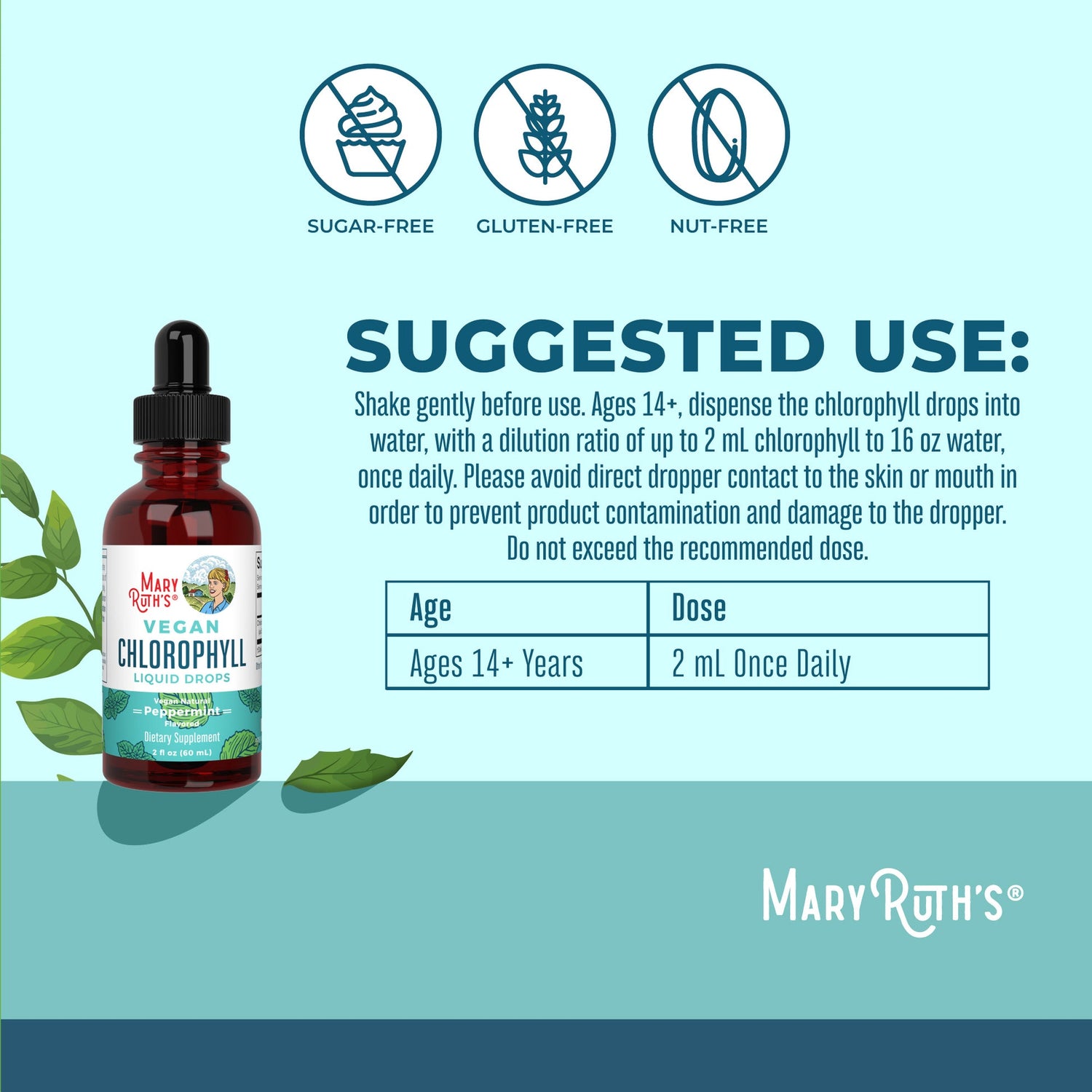 MaryRuth's Vegan Liquid Chlorophyll Drops 2 oz